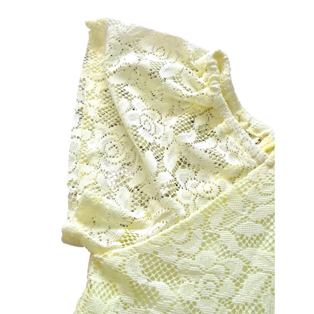 RMLA Girl’s Size 10 Yellow Lace & Dark Floral Short Set NWOT - Picture 4 of 11